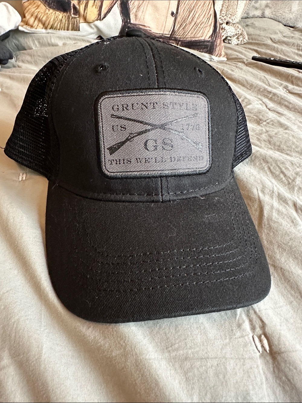 Grunt Style OSFA Black Trucker Cap - Men's Grooming Accessory